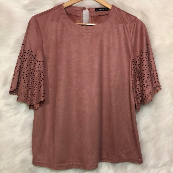 Tops - NWOT Mauve suede top